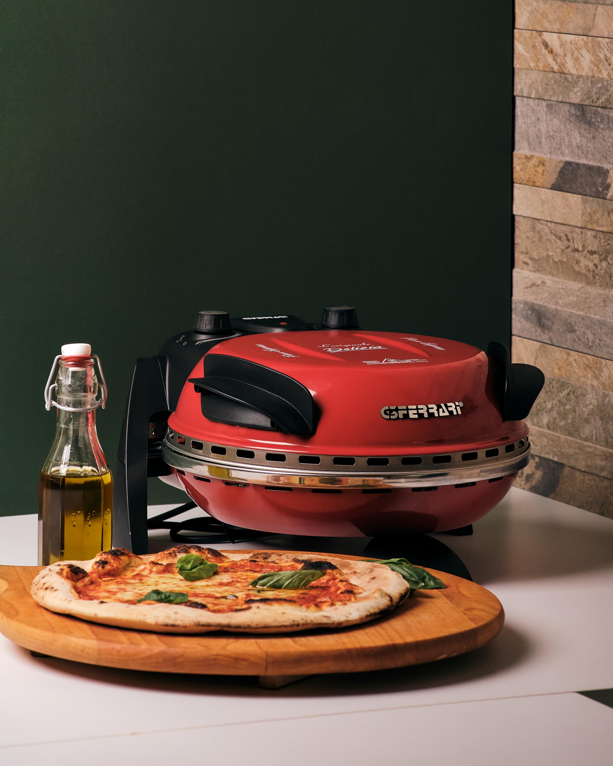 G3 Ferrari G10006 Delizia, Pizza Oven, 1200W, Up to 400°C, Red